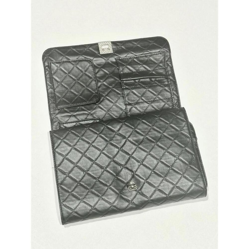 BH Cosmetics Women's Black Leather Clutch Makeup Brush Roll Bag - Picture 4 of 14